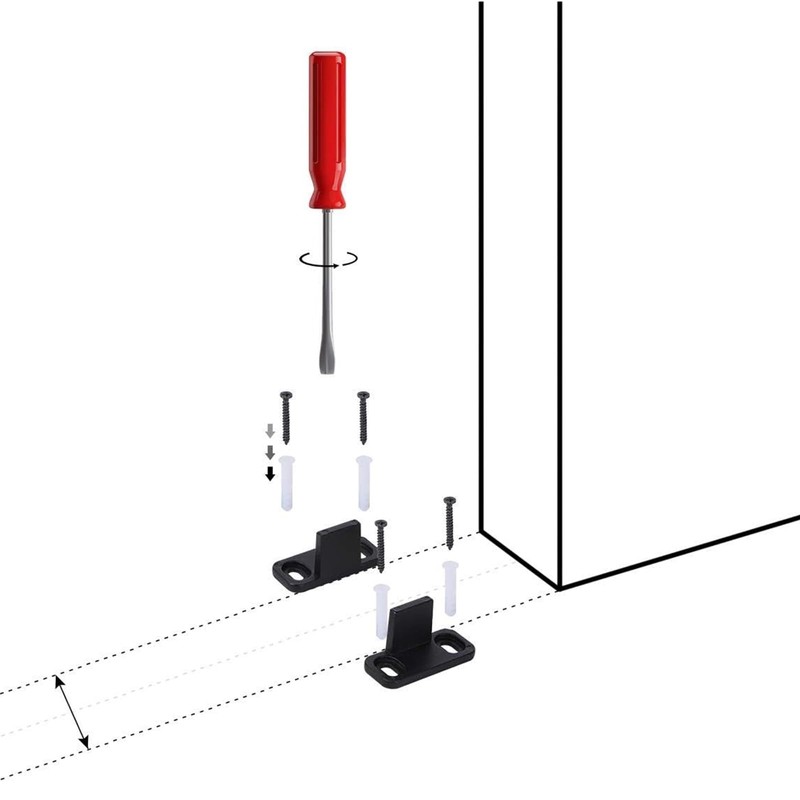 8 Set barn Door Floor Guide Rails, Sliding Wardrobe Door