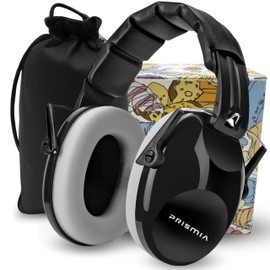 Prismia Noise Cancelling Headphones + Bag, Sound Isolation for Learning Noise Isolating Earphones, Noise Isolating Earmuffs, Hearing Protection, Mackos, Work, Noise Cancelling, black