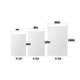 Luontgom Vacuum Sealer Bags, 150 Pack 3 Sizes Precut Bags 6""X10"" 8""X12"" 10""X14"" Vacuum Seal Bags for Food Saver, Vacuum Food Storage Bags for Sous Vide Freezer Vac Storage Meal Prep, CLEAR