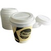 ARBUTUS 48 Disposable Cardboard Coffee Cups 4oz with 48 Plastic