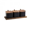 3 Pack Ceramic Condiment Jar Spice Box, Container Seasoning Jars