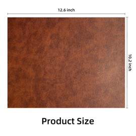 Laser Engraving Leather Patches Blank Engrave Leatherette Sheets Iron-on with Heat Press/Transfer Adhesive,5 Large Pieces Laserable Faux Leather Supplies(Chestnut Brown-Black)