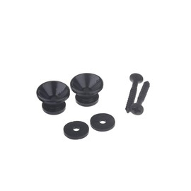 Musiclily Guitar Strap Buttons End Pins Metal Guitar Strap End Pin for Classic Electric Acoustic Guitar Bass Ukulele Black (Pack of 2)