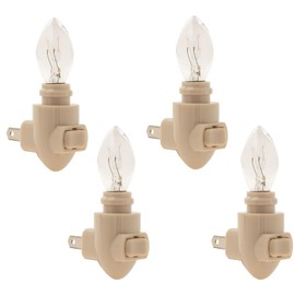 Creative Hobbies Plug in Night Light Module Includes 4 Watt Bulb, Ivory Plastic, Great for Making Your Own DIY Decorative Night Lights, Pack of 4