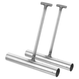 ARTIBETTER 2pcs Heavy-Duty Manhole Cover Hook Stainless Steel T-Shaped Lifter Tool for Lifting and Pulling Manhole Lids for Sliding Doors and Sewer Applications