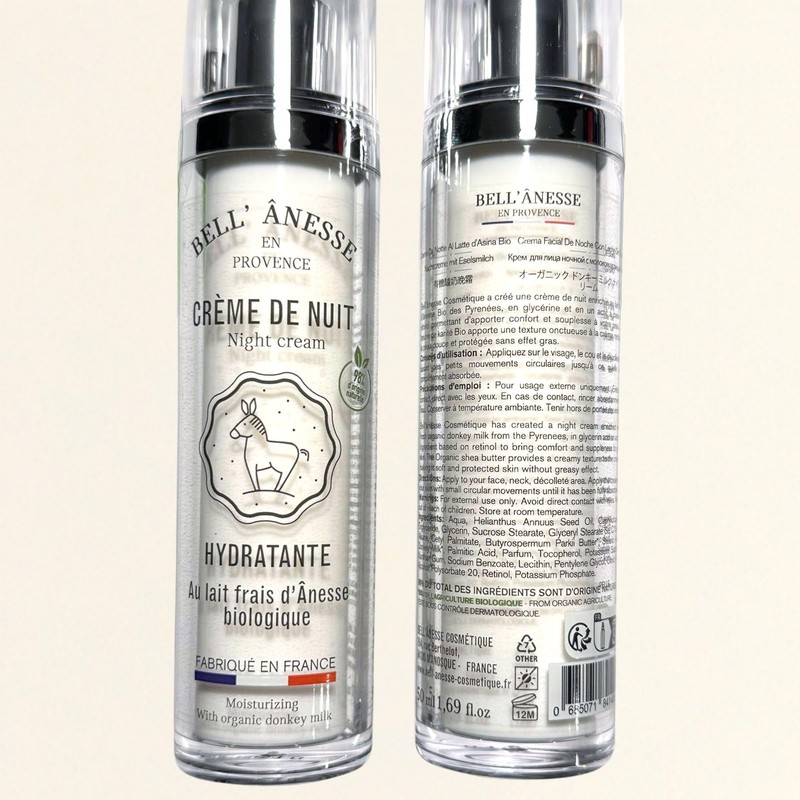 Night Cream with Fresh Donkey Milk 50 ml Made in