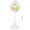 1Pc Mini Desktop Fan with Rechargeable USB and Table Night