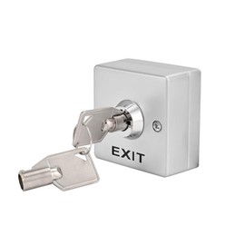 Exit Button with Key for Elevator Door Access Control System Zinc Alloy Shell Square Shape