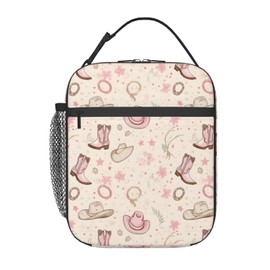 SIUKUS Insulated Lunch Box for Kids Boys Girls, Reusable Lunch Bag for School, Office, Picnic, Work, Travel, Western Cowboy Theme Lunch Box