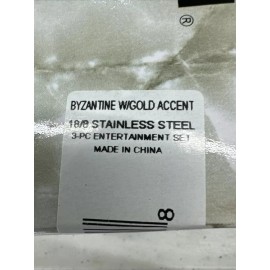 Yamazaki SALE!!! Yamazaki 18/8 BYZANTINE WITH GOLD ACCENT 3 Piece Entertainment Set