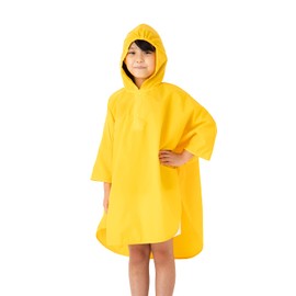 Lieben 1607 Kids Rain Poncho Made by Umbrella Shop with Safety Tape for Kids, yellow