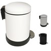 FurnitureXtra™ Classic Style Powder Coated Soft Close Pedal Bin, Plastic