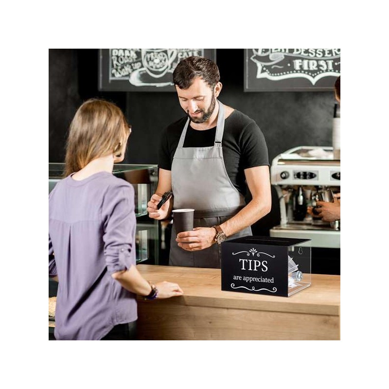 Tip Jars for Money 6 X 4 X 5 Inch