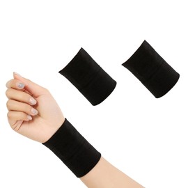 Wristbands Elastic Breathable Wrist Bands for Yoga, Strength Training, Basketball, Baseball, Sports, Suitable for All Seasons Men and Women (1 Pair,2 Pack)