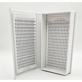 Alluring 8D Premade Lash Fans 0.03mm C & D Curl, (32 lines = 2 lash trays) – 480 Lash Fans (C Curl, 14mm)