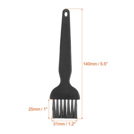 uxcell 4 Pcs Anti Static ESD Brush Plastic Handle Nylon Lab Cleaning Brushes for Electronics Keyboard PCB BGA Repair Soldering, 25x31mm Bristles