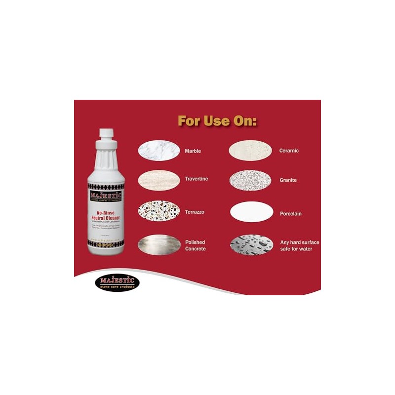 Majestic Stone Care Products Neutral Cleaner Concentrate Qt