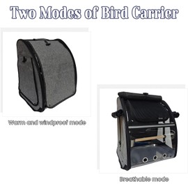 Portable Bird Carrier Backpack - Ideal Bird Travel Carrier for Parrot, Finch, Sparrow - Bird Backpack with Portable Cage