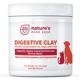 Clay Powder Anti Diarrhea for Dogs & Cats. Supports Gas Relief. Aids in Dog and Cat Constipation Relief and Stomach Relief. Extra Large 7.40 oz.