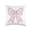 Coquette Bow Easter Bunny Pattern Happy Easter Day Feminine Throw