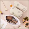 DUOMIAO 3 Pcs Makeup Bag Corduroy Cosmetic Bag Aesthetic Cute