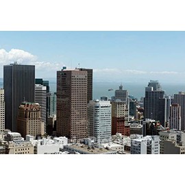 Historic Pictoric Photo - View from The Top of The Mark Restaurant at The Mark Hopkins Intercontinental Hotel Located on Nob Hill, San Francisco, California- Fine Art Photo Reporduction 24in x 16in
