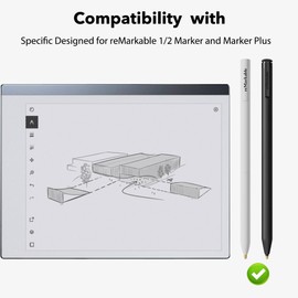 for Remarkable 2 Pen Tips,AHBTEYM Metal Tips,Replacement Nibs Refill Accessories for Remarkable 1/2 Stylus/Marker Plus/Scribe Pen-12Pcs(Gold/Sirvel)