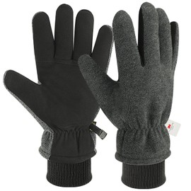 DLY Winter Gloves Men Waterproof - Mens Winter Gloves Thermal Gloves, Polar Fleece Insulated Gloves Warm Gloves for Driving Cycling Hiking Snow Ski in Cold Weather