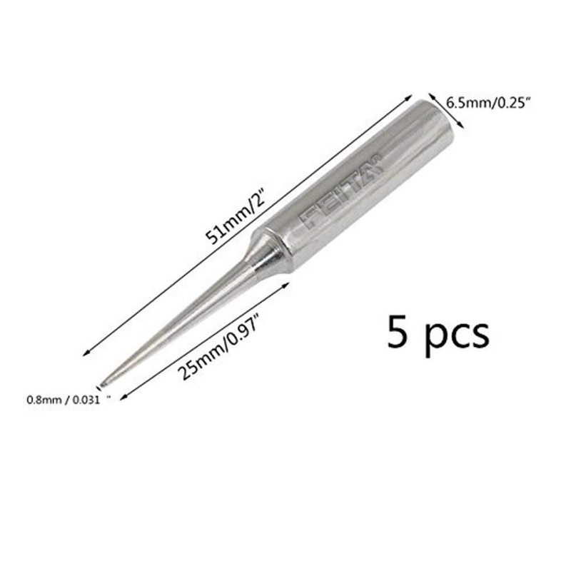 FEITA 900M-T Soldering Tips 0.8mm Point Solder Iron Replacement Tip