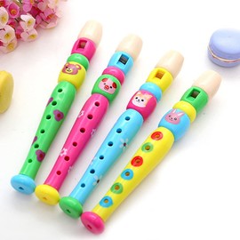 Toddmomy Kids Musical Toys Small Plastic Recorders 2pcs Kids Plastic Piccolo Flute Musical Instrument Six- Hole Plastic Recorder Flute Early Education Music Sound Toys for Kids Children Brain Toy