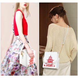 Crossbody Purse for Women, Cute Shoulder Bag with Chinese Takeout Box Purse