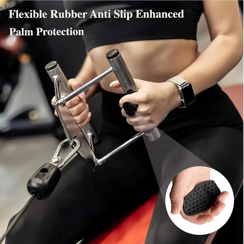 2 Pairs Weight Lifting Grips (Black + Gray) | Premium