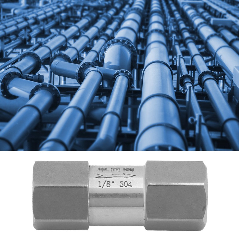 304 Stainless Steel Hex Split Check Valve High Temperature&Pressure Endurance(1/8in