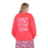 Studio Untold Women's Plus Sizes Plus Size Sweatshirt Oversized Prints