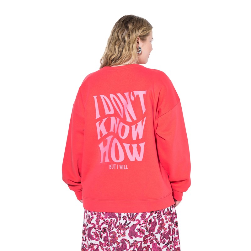 Studio Untold Women's Plus Sizes Plus Size Sweatshirt Oversized Prints