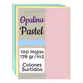 Papel Opalina Cartulina Delgada 175 Grs Colores Pastel Surti Color Surtidos