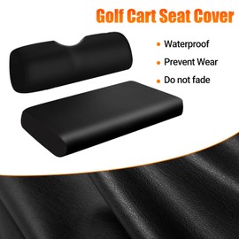 ZWPARTS Golf Cart Front Seat Covers Staple On Replacement for EZGO RXV 2008+ Golf Cart Seat Black Micro Fiber Leather Seat Cover