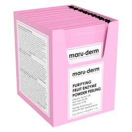 maru.derm Reinigendes Enzym-Peeling-Pulver mit Fruchtenzymen 60g – Salicylsäure 0,5%, Teebaumöl 2%, Allantoin 0,5% – Klärende Peelingpflege gegen Unreinheiten für Mischhaut bis fettige Haut