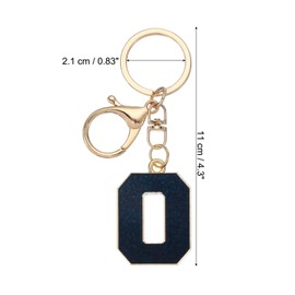 PATIKIL Letter Keyring A-Z, Car Key Fob, Bag Pendant, Women's Key Ring, Letter Pendant for Bags, Keys, Purses, Handbags, School Bags, Deep blue