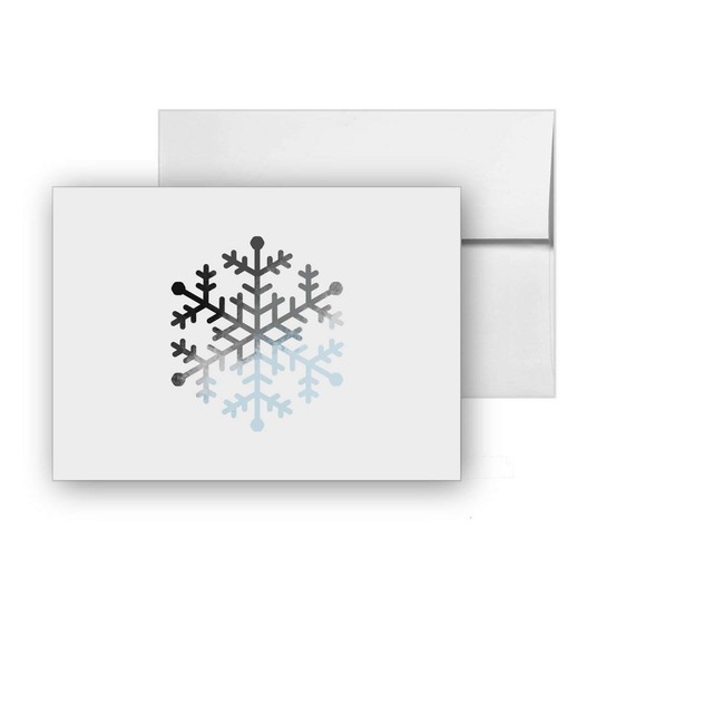 Snowflake Winter, Printable Blank Card Invitation Pack, 15 cards at 4x6, with White Envelopes, ID 1498682