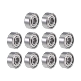 sourcing map Pack of 10 Deep Groove Ball Bearings R2ZZ 1/8 Inch 3/8 Inch 5/32 Inch Shielded Z2 Lever Bearings
