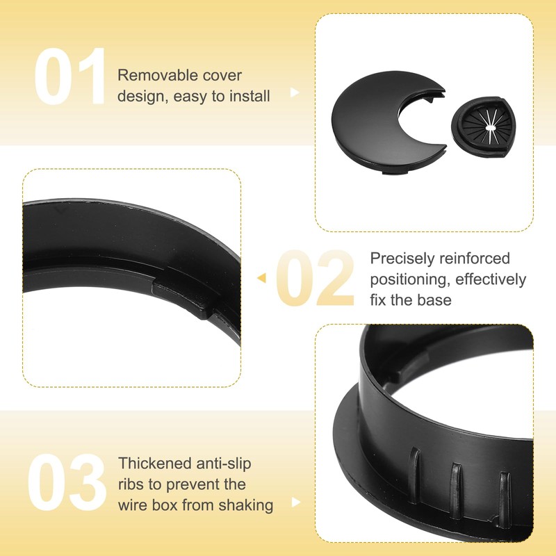 sourcing map Desk Hole Grommet 2 Inch(50mm), Zinc Alloy Round