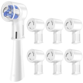 THISONG iO Electric Toothbrush Head Covers - Soft Silicone, Colorful, Pack of 6 - Fits Braun Round Heads, Travel & Home Use - Silicone Material (Translucent)