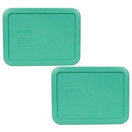 Pyrex 7210-PC 3 Cup Green Rectangle Plastic Food Storage Lid - 2 Pack