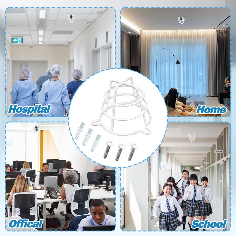 Happy Tree (2 Pack) White Fire Sprinkler Head Guard Cover