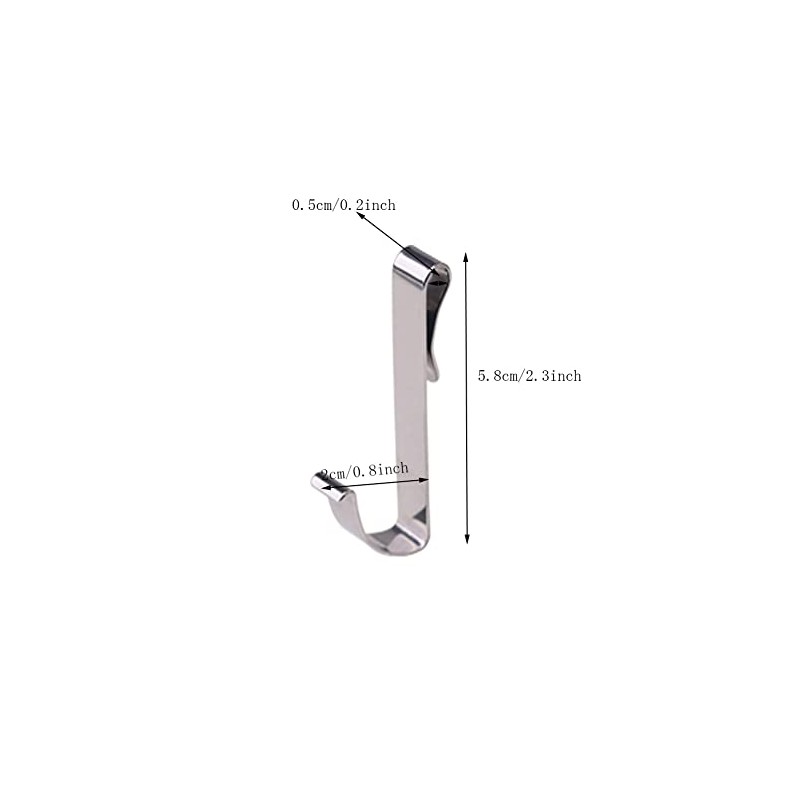 Svaitend 20 Pack Stainless Steel J Shaped Hook, Hanging Sink