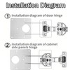Cabinet Hinge Repair Plate,Kitchen Cupboard Door Hinge Repair Brackets with