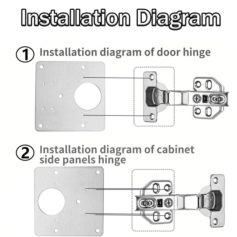 Cabinet Hinge Repair Plate,Kitchen Cupboard Door Hinge Repair Brackets with