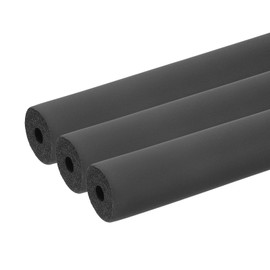 PATIKIL 3/8" (10mm) ID x 3.3Ft x 0.59" Pipe Insulation Foam Tube, 3Pcs Pipe Cover Wrap Roll Bar Tubing for Handle Grip HVAC Air Conditioner Units, Black