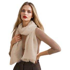 creazioni unique Bamboo Scarf Women's Made in Italy - Spring/Summer Accessory - Bamboo Scarf Women - Scarves & Scarves for Women, Clay